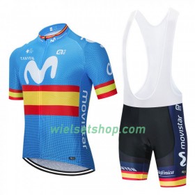 Fietskleding (Fietsshirt + Korte Koersbroek) 2020 Movistar Team N003